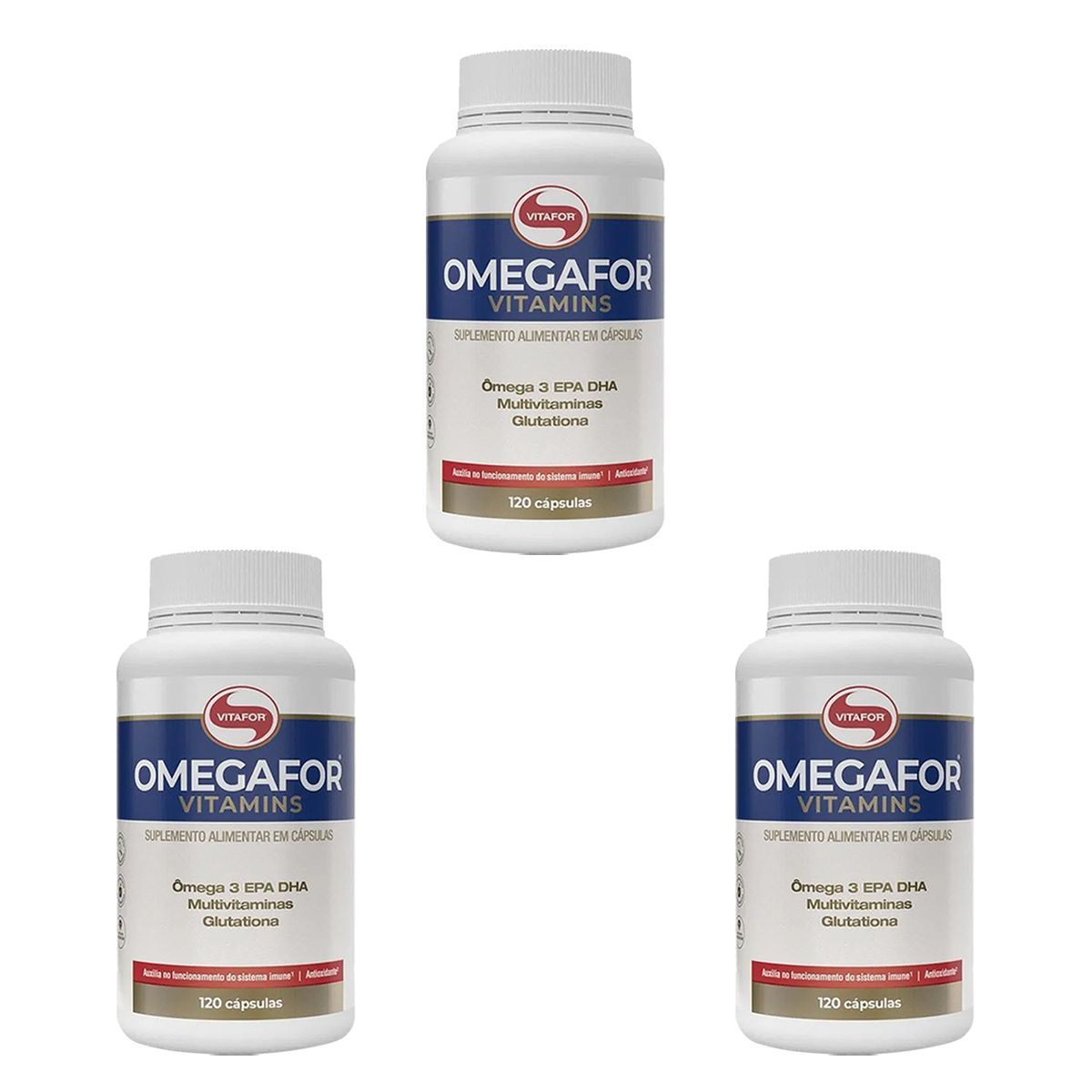 Kit 3X Omegafor Vitamins - 120 C�psulas - Vitafor