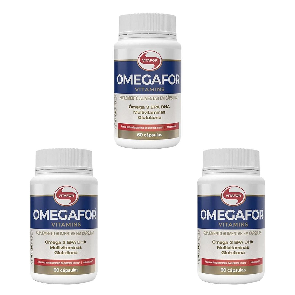 Kit 3X Omegafor Vitamins - 60 C�psulas - Vitafor