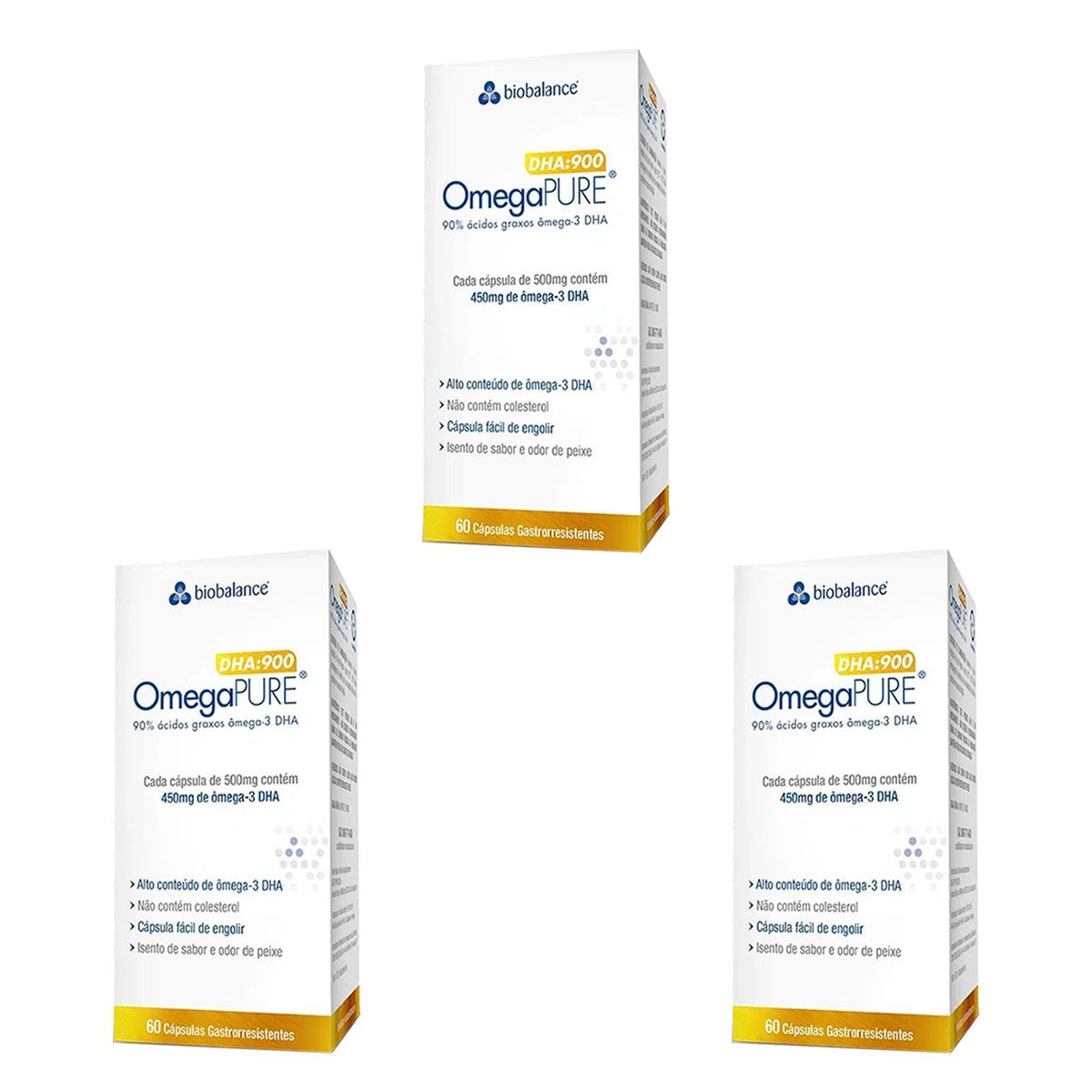 Kit 3X Omegapure Dha - 60 C�psulas 500mg - Biobalance