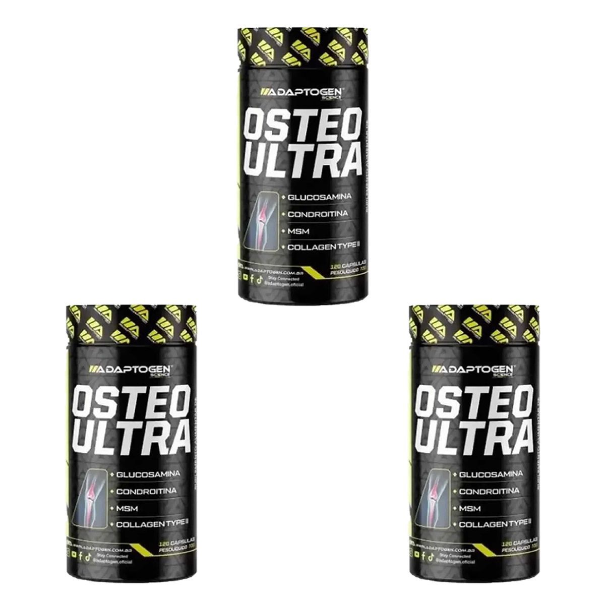 Kit 3X Osteo Ultra - 120 C�psulas - Adaptogen