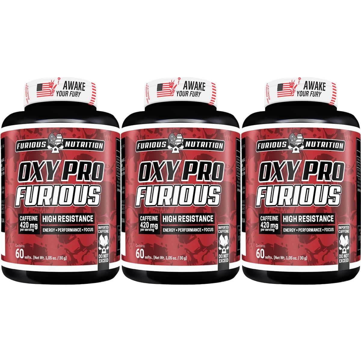 Kit 3X Oxy Pro Furious - 60 Softgels - Furious Nutrition