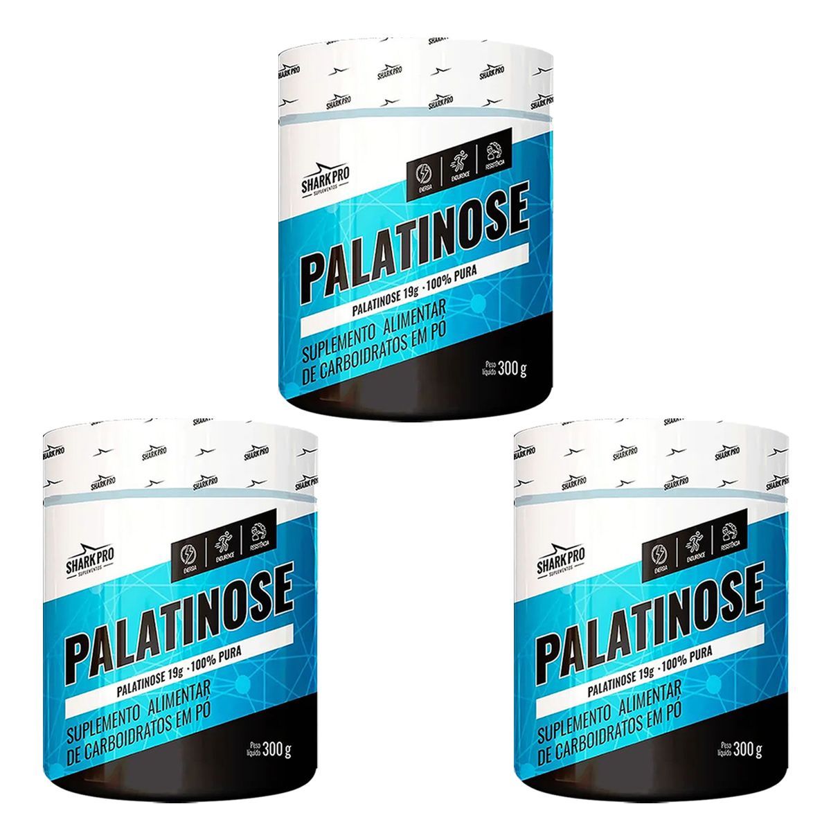 Kit 3X Palatinose - 300g - Shark Pro