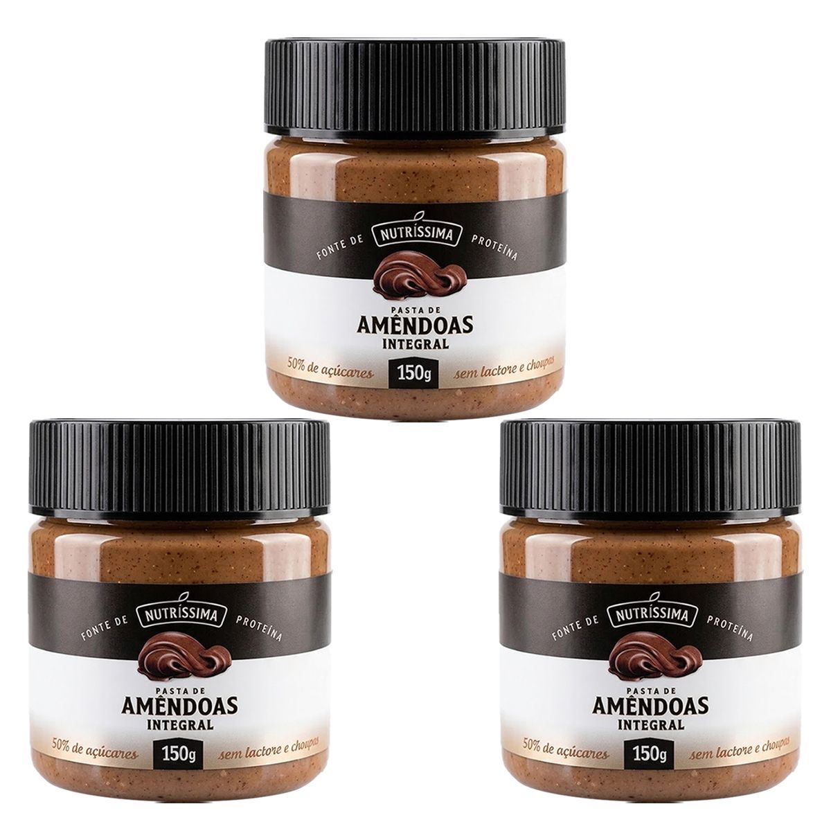 Kit 3X Pasta Am�ndoas Integral - 150g - Nutrissima