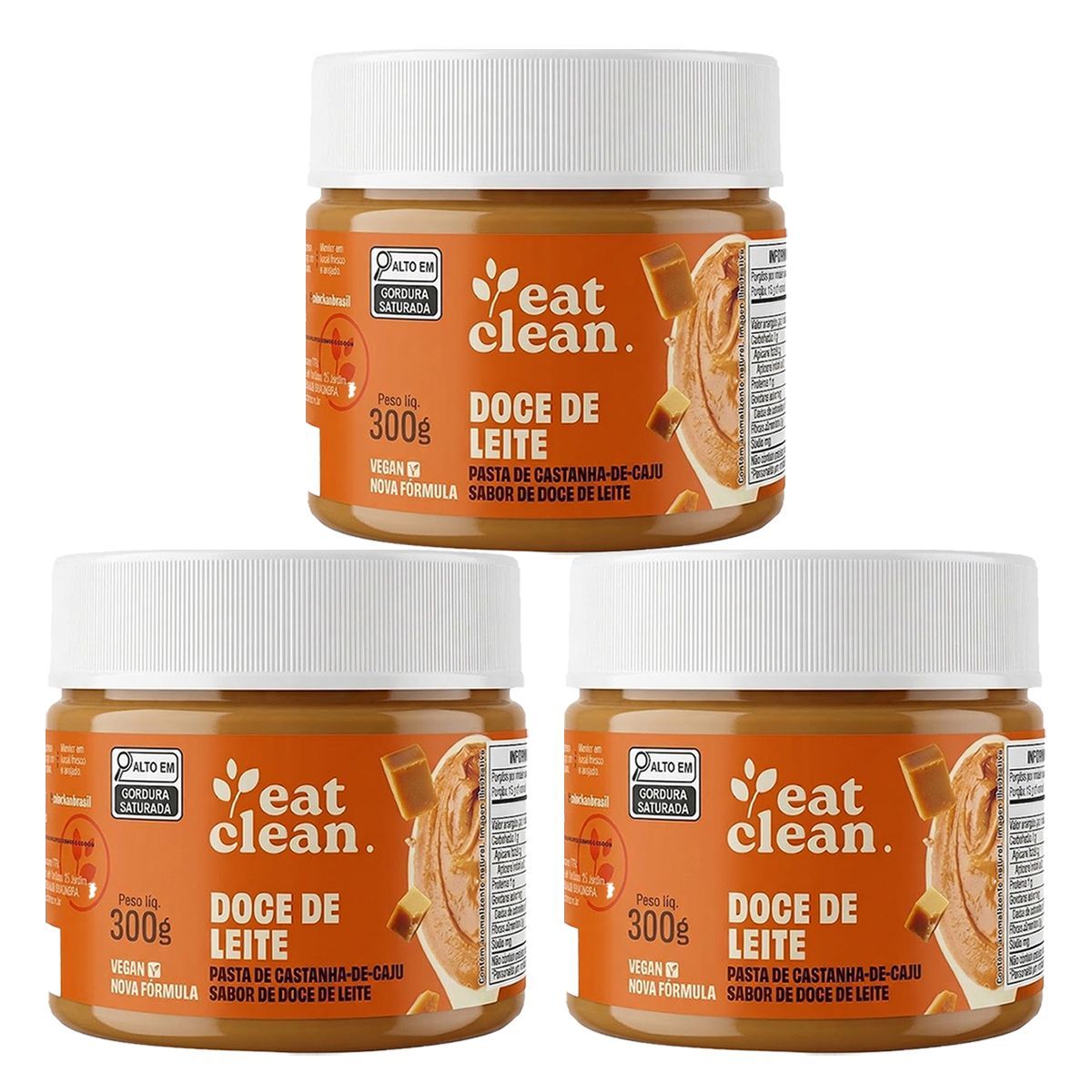 Kit 3X Pasta Castanha de Caju - 300g Doce de Leite - Eat Clean