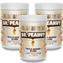 Kit 3X Pasta de Amendoim - 1005g Beijinho com Whey Isolado - Dr. Peanut