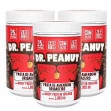 Kit 3X Pasta de Amendoim - 1005g Brigadeiro com Whey Isolado  - Dr. Peanut