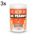 Kit 3X Pasta de Amendoim - 1005g  Chocolate Branco com Whey Isolado - Dr. Peanut