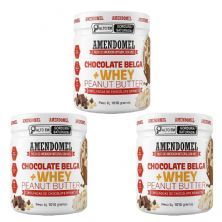 Kit 3X Pasta de amendoim - 1010g Chocolate Belga Whey - AmendoMel