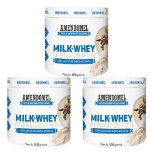 Kit 3X Pasta de Amendoim - 1010g Milk Whey Chocolate Belga - Amendomel