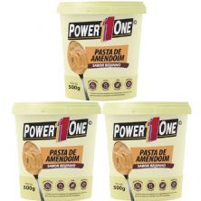Kit 3X Pasta de Amendoim - 500g Beijinho - Power One