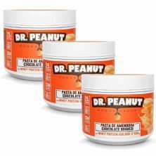 Kit 3X Pasta de Amendoim - 500g Chocolate Branco com Whey Isolado - Dr. Peanut