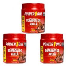 Kit 3X Pasta de Amendoim - 600g Bombom de Avel�  - Power One