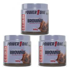 Kit 3X Pasta de Amendoim - 600g Brownie  - Power One