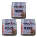 Kit 3X Pasta de Amendoim - 600g Brownie  - Power One