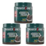 Kit 3X Pasta de Amendoim - 600g Cookies And Cream - Power One