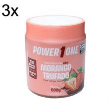 Kit 3X Pasta de Amendoim - 600g Morango Trufado - Power1one