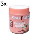 Kit 3X Pasta de Amendoim - 600g Morango Trufado - Power1one