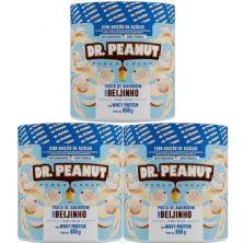 Kit 3X Pasta de Amendoim - 650g Beijinho com Whey - Dr. Peanut