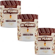 Kit 3X Pasta de Amendoim - 650g Cookies and Cream com Whey Protein - Dr. Peanut