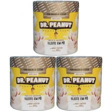 Kit 3X Pasta de Amendoim - 650g Leite em P� com Whey  - Dr. Peanut