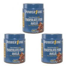 Kit 3X Pasta de Amendoim Chocolate com Avel� - 1005g - Power One