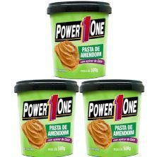 Kit 3X Pasta de Amendoim com A��car de Coco - 500g - Power One
