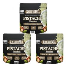 Kit 3X Pasta de Amendoim Com Pistache - 500g - AmendoMel