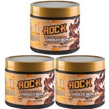Kit 3X Pasta de Amendoim com Whey - 500g Chocolate Belga - Rock Peanut	