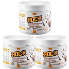 Kit 3X Pasta de Amendoim com Whey - 500g Coconut com Chocolate Branco - Rock Peanut