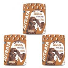 Kit 3X Pasta de Amendoim com Whey - 600g Brownie - Nutrata