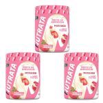 Kit 3X Pasta de Amendoim com Whey - 600g Morango - Nutrata