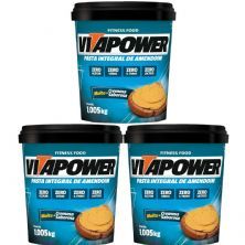 Kit 3X Pasta de Amendoim Integral - 1005g Natural  - Vitapower