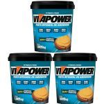 Kit 3X Pasta de Amendoim Integral - 1005g Natural  - Vitapower