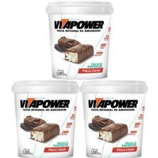 Kit 3X Pasta de Amendoim Integral - 1005g Press Cream - VitaPower