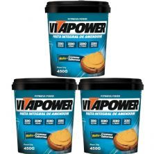 Kit 3X Pasta de Amendoim Integral - 450g Natural -  VitaPower