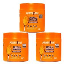 Kit 3X Pasta de Amendoim Integral Crocante - 500g - Power One