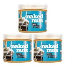 Kit 3X Pasta de Amendoim Naked Nuts - 300g Cookies & Cream - Naked Nuts