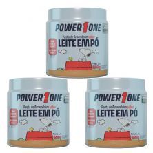 Kit 3X Pasta de Amendoim Snoopy - 600g Leite em P� - Power One