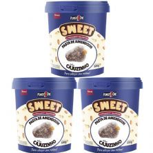 Kit 3X Pasta de Amendoim Sweet - 500g Cajuzinho - Power One
