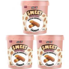 Kit 3X Pasta de Amendoim Sweet - 500g Churros - Power One