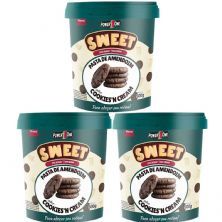 Kit 3X Pasta de Amendoim Sweet - 500g Cookies And Cream - Power One
