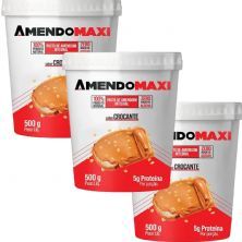 Kit 3X Pasta Integral de Amendoim - 500g Crocante- AmendoMaxi