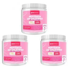 Kit 3X Pept�deos de Col�geno Verisol com �cido Hialur�nico - 300g Cranberry - NewNutrition
