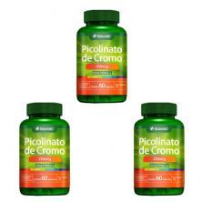 Kit 3X Picolinato Cromo 35mcg 60 C�psulas - Herbamed