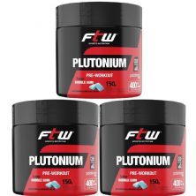Kit 3X Plutonium Pre - Workout - 150g Bubble Gum - FTW
