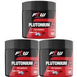 Kit 3X Plutonium Pre - Workout - 150g Bubble Gum - FTW