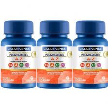 Kit 3X Polivitam�nico A-Z Multi - 60 C�psulas - Catarinense Nutri��o