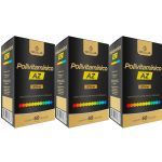 Kit 3X Polivitam�nico AZ - 60 C�psulas - Gold Lab