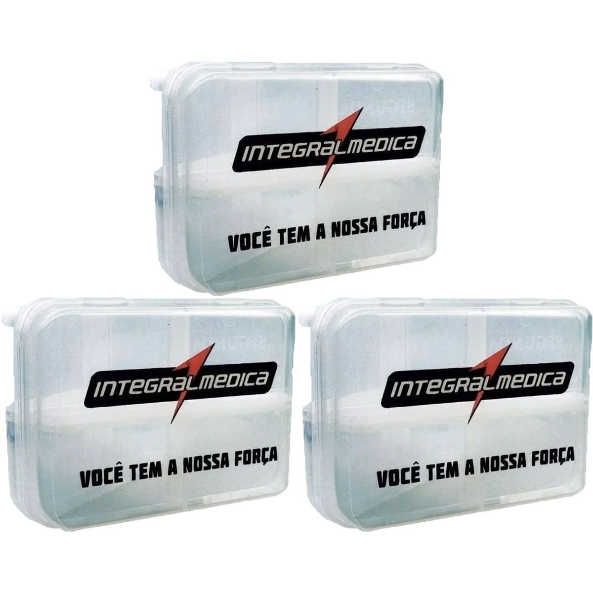 Kit 3X Porta C�psula Transparente - IntegralM�dica