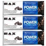 Kit 3X Power Protein Bar - 1 Unidade 90g Cookies - Max Titanium	